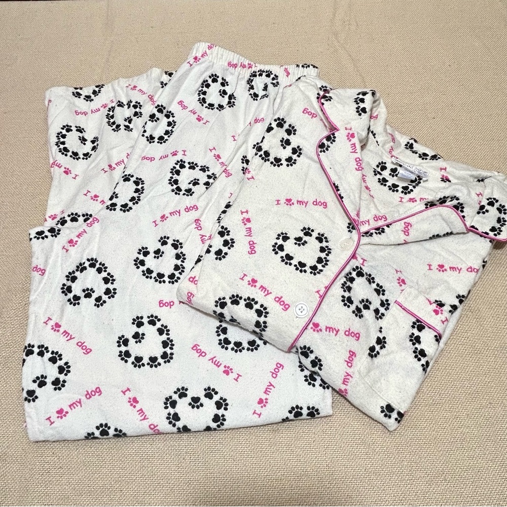 🩷 My Dog Flannel Pajama Set XL